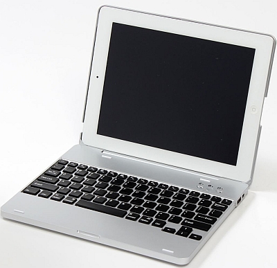 iPad 2 を装着した NoteBookCase for iPad 2